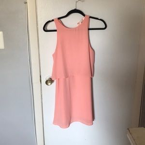 Pink layered swing dress